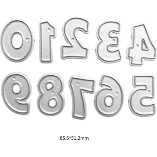 Numbers Metal Cutting Dies Stencil DIY Scrapbooking Album Stamp Paper Card Embossing Crafts Decor
