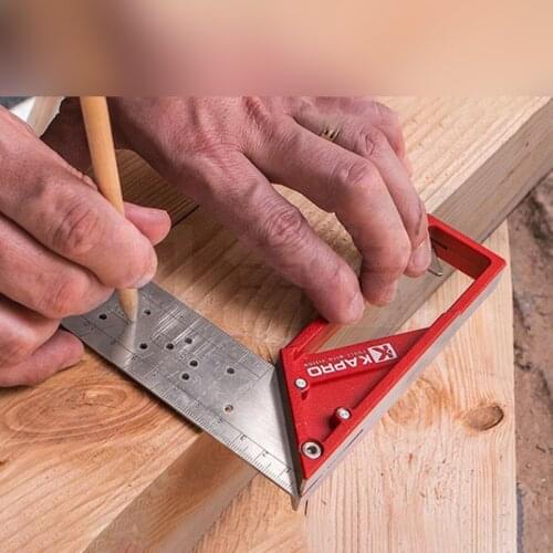 25/30/40cm Multifunction Level Ruler Carpenters Ruler Marking Steel Ruler Marking Angle Ruler Stainless Steel Square Measuring