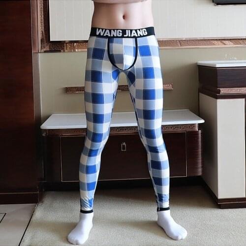 Mens Clothing Pants Plaid Printed Compression Tights Pants Men 2020 Sweatpants Skinny Leggings Trousers Male