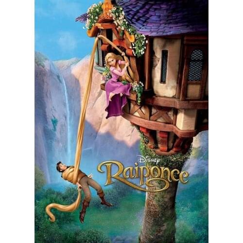 DIY 5D Diamond Painting Mosaic Disney Tangled Rapunzel Diamond Embroidery Cross Stitch Kit Full Square Home Decoration Gift