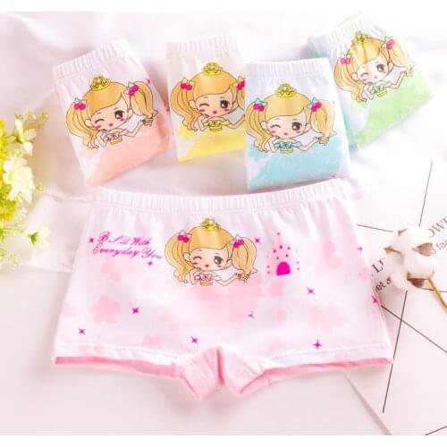 Children Girls Underwear Cotton Boxer Briefs Sweet Soft Kids Baby Panties Breathable Fashion Underpants