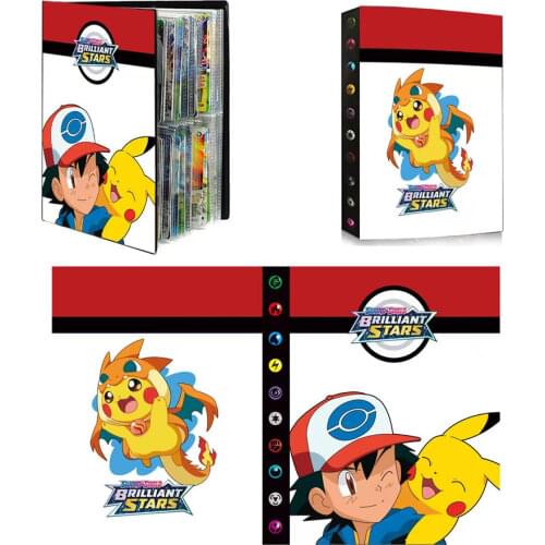 NEW 240pcs Characters Card Collection Notebook Game Card Playing Album Pokemones Cards Holder Novelty Gift For Kids