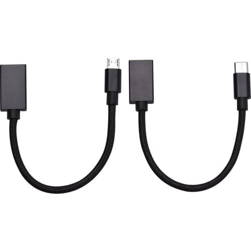 2PCS OTG Cable USB C/Micro USB to USB Adapter USB C/Micro USB Male to USB 2.0 Female Adapter for Graphics Drawing Tablet U-Disk