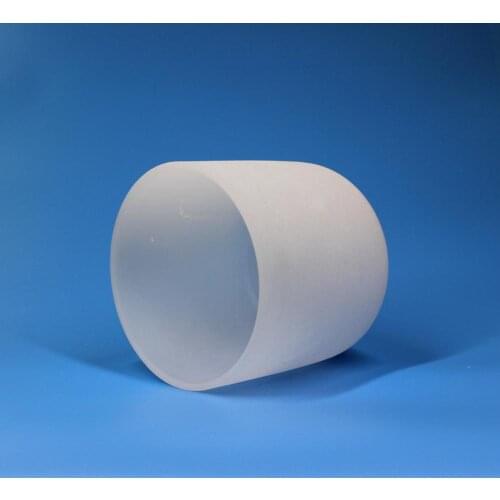 Singing bowls for healing 11" white frosted quartz crystal CDEFGAB