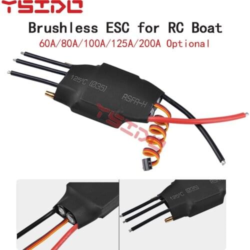 RC Boat Parts 60A 80A 100A 125A 200A Brushless ESC Electric Speed Controller W/ Water Cooling for RC Boat
