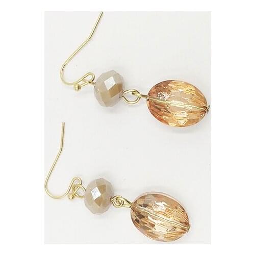 Organic Designs Sparkling Crystals Modern feel Be Loved Earrings with Glass