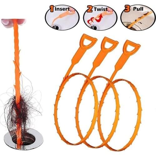 Kitchen Sink Bath Hair Cleaner Hook Brush Long Hair Catcher Drain Sewer Collector Hole Dredge Bathroom Device Hair Strainer