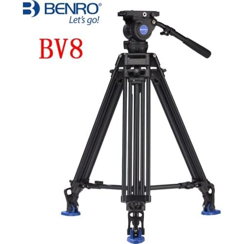 Benro BV6/BV4/BV8/BV10 Series Camera Tripod Adjustable Damping Hydraulic PTZ Photography Professional Tripod