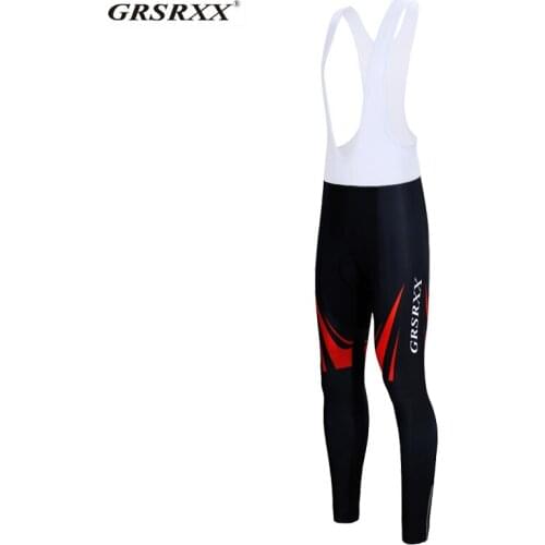 GRSRXX Cycling Bib Pants Males' Spring Breathable MTB Bike Bib Cycling Tights 5D Gel Pad Shockproof Racing Team Cycling Trousers