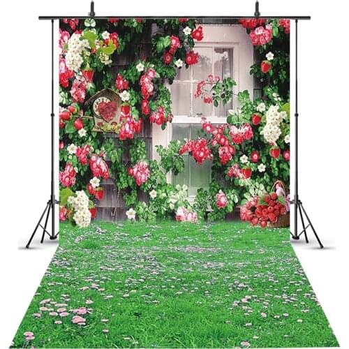 MEHOFOTO Spring Scenery Photo Background Green Grass Photography Backdrop Studio Flowers Decor Kids Children Backdrops 308