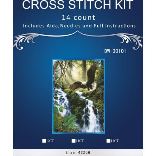 Top Quality Lovely Hot Sell Counted Cross Stitch Kit Old World Holiday Ornaments Similar DMC dw-30101 flying eagle