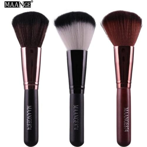 1Pcs Round Blush Brush Contour Blusher Wood Handle Face Cheek Nose Makeup Brush Cosmetic Brush Make Up Tools