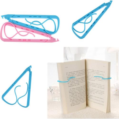 2 color plastic Foldable Stationery Bookend Creative Bookmarks Reading Book Holder