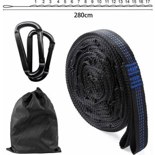 2pcs Hammock Strap Hanging Belt Super Strong Bind Daisy Chain Rope Tree Rope Buckle for Hammock Tent 300*2.5cm