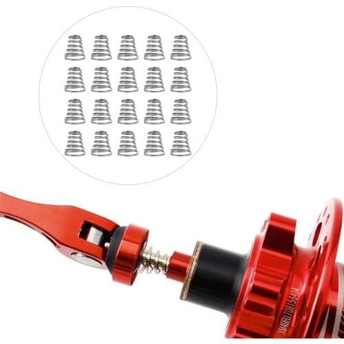 20pcs Bike Wheel Skewer Springs Quick Release Stainless Steel Spring for MTB
