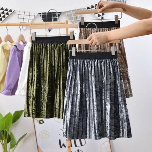 2020 Spring Autumn Winter Baby Toddler Teenage School Girl Tutu Skirts Childrens Clothes Girls Pleated Long Skirt Kids Costume