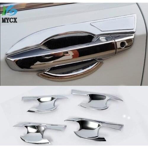 For Honda CRV CR-V 2017 2018 2019 ABS Chrome Side Door Handle Bowl Cover Protective Trims Cup Insert Frames Car Accessories 4Pcs