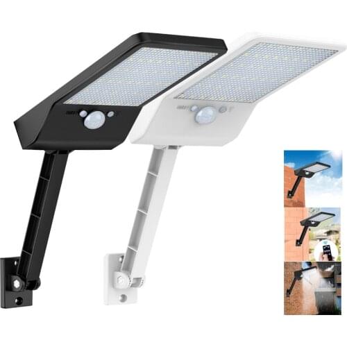 48 LED Solar Lamp Ultra-thin Three Modes Black White Waterproof Outdoor Garden Fence Power Street Wall