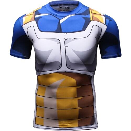 Anime Design shirt Rashguard Compression T-Shirt Short Sleeves Fitness MMA Training Clothes Gym Rashguard
