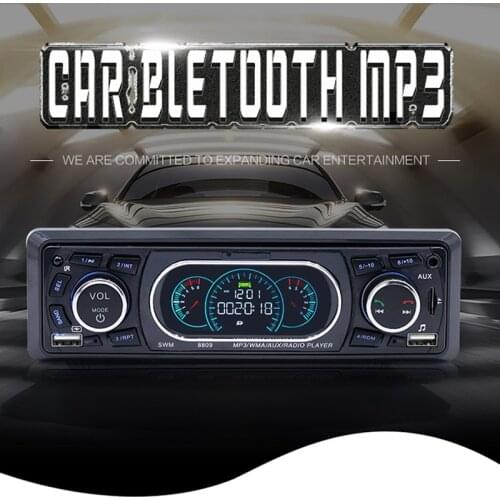 Bluetooth Vehicle Car MP3 Player Stereo Audio Player with FM Radio AUX TF Card U Disk Play Built-in Microphone Remote Control