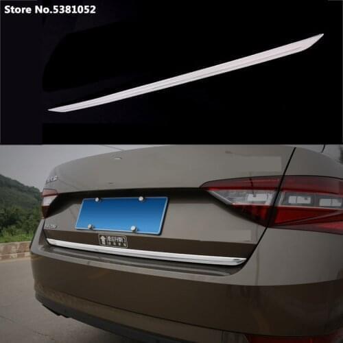 Car Styling For Skoda Superb 2016 2017 2018 2019 2020 2021 Accessories Stainless Steel Tailgate Boot Trunk Rear Door Strip