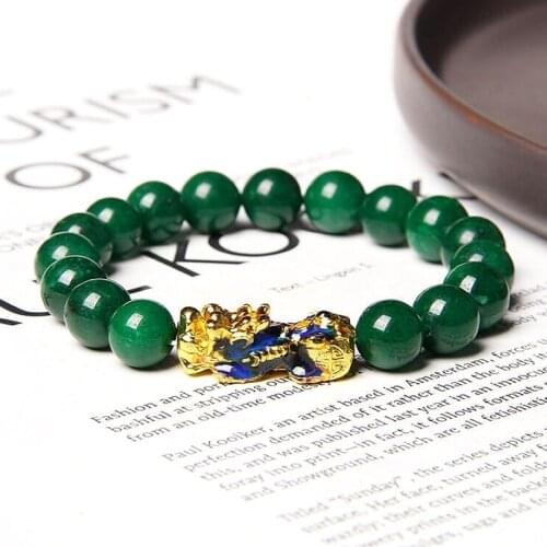 Fengshui PIXIU Bracelet Natural Stone Beads Bracelets For Women Men Good Luck Brave Wealth Wristband Meditation Bangle Jewelry