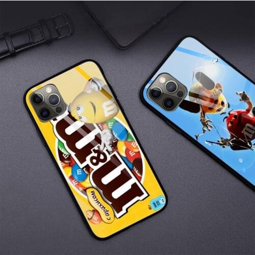 M&Ms Chocolate Nutella Bottle Phone Case Tempered Glass For iPhone 12 11 Pro XR XS MAX 8 X 7 6S 6 SE 2020 12 Pro Max Mini case