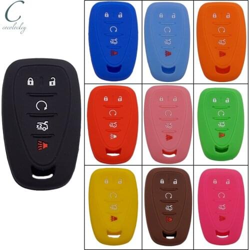 Cocolockey Silicone Car Key Cover for Chevrolet Key Fob Silicone Rubber Remote Cover Chevy Camaro Cruze Malibu 2017