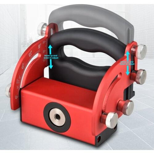 Wood Working Oblique Hole Locator Aluminum Alloy Drilling Hole Locator Wood Splicing Installation Tool Centerline Marker Tool