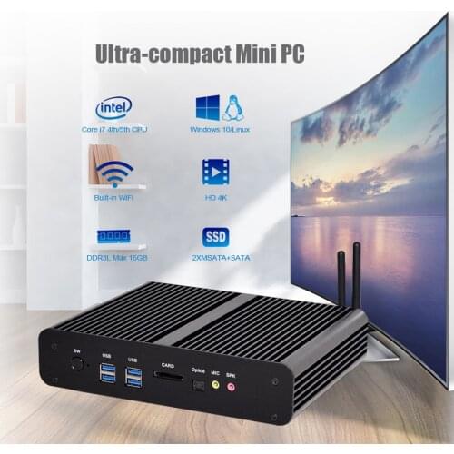 Eglobal Core i7 gaming pc Optical dual Lan 4K HD DDR3L computer support USB SD Card Reader portable pc