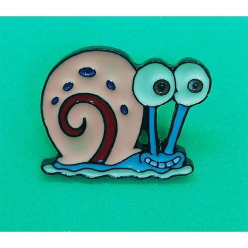 Gary Snails Brooch and Enamel Pin Women Men Backpack Bag Shirt Hat Lapel Pin Badge