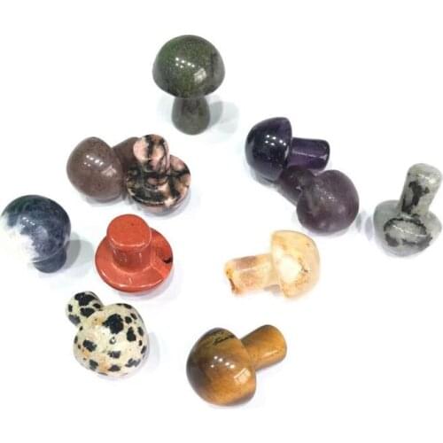 Hot quartz crystal crafts Spiritual Healing product Mixed material mushroom for sale