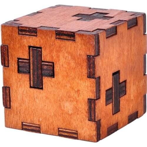 IQ Wooden Cube Puzzle Mind Brain Teaser Puzzles Game for Adults Kids