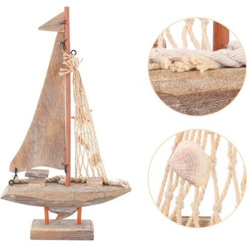 26cm Simulation Sailboat Decoration for Living-room Bedroom Office School