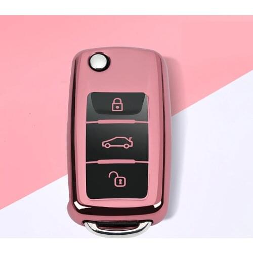 Colorful New Soft TPU Car Key Case Full Cover For Volkswagen For VW Passat Golf Jetta Bora Polo Sagitar Tiguan Auto Accessories
