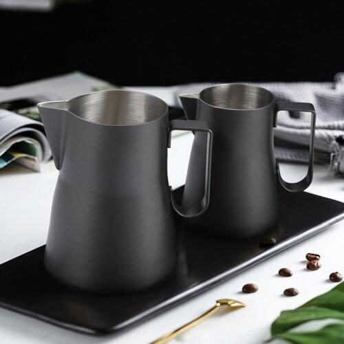 New 2 Sizes Stainless Steel Milk Craft Coffee Latte Frothing Art Jug Pitcher Mug Pointed Beak Milk Foam Cup 350/600ml Kitchen