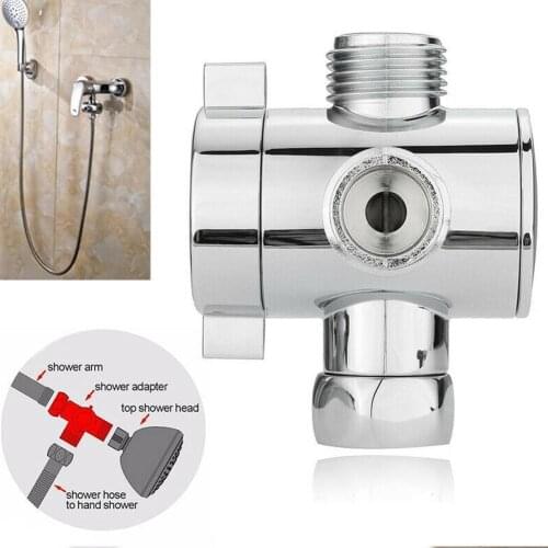 Multi-function 3 Way T-adapter Shower Head Diverter Switch Valve G1/2" Bathroom Bidet Faucet For Toilet Adapter Accessory V H7Q7