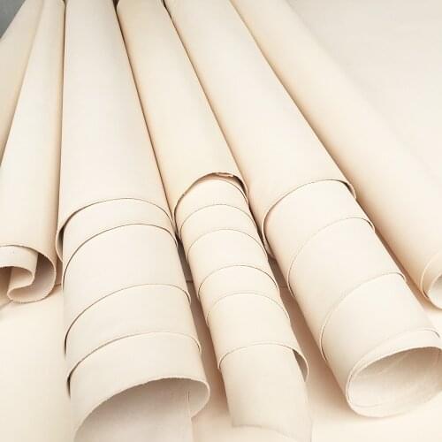 Dyeing carving Genuine Leather Fabric Vintage Cowhide Vegetable Tanned Leather Crafts Real Cow Hide Tan Full Grain Pieces