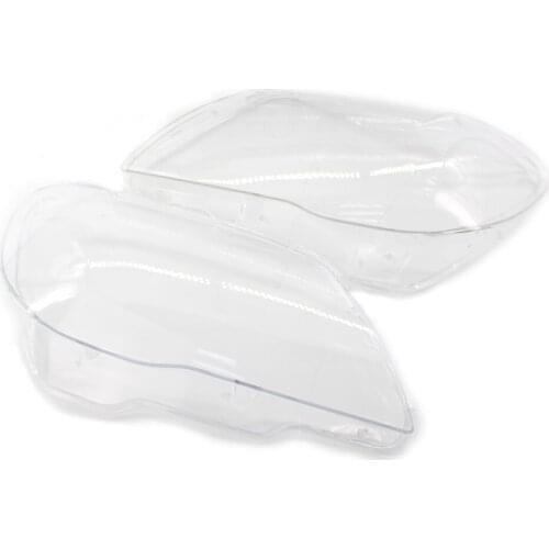 Pair Headlight Lens Cover Plastic Replace Fit for BMW E66 2005-2008 63127162117 / 63127162118