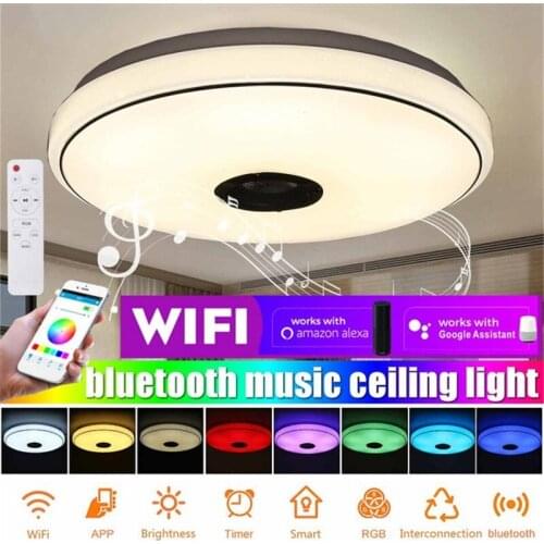 Smart Music Ceiling Lights WiFi bluetooth APP RGB LED Music Light Childrens room Bedroom Lamp Ceiling Lamp with Remote Control