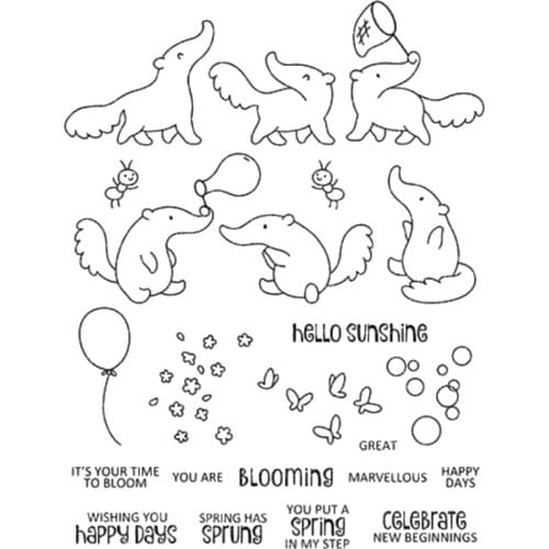 Anteater Antics Transparent Clear Silicone Stamp/Seal for DIY scrapbooking/photo album Decorative clear stamp A2272