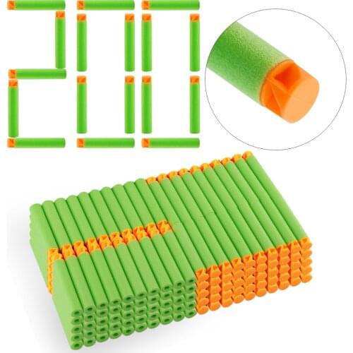 200PCS For Nerf Bullets Soft Flat Head 7.2cm Refill Darts Toy Bullets for Nerf Series Blasters Kid Children Christmas Gifts