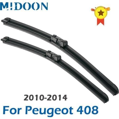 MIDOON Wiper Front Wiper Blades For Peugeot 408 MK1 2010 - 2014 Windshield Windscreen Front Window 30"+26"