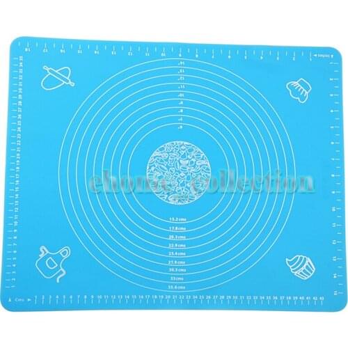 Big size Silicone Rolling Cut Mat Dough Pastry Cakes Bakeware Liner Pads Mat Roll Pad Bakeware Baking Tools 50*40cm