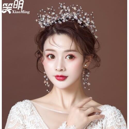 Super fairy mori princess crown wedding headdress black wired beads tiara Wedding bride headdress