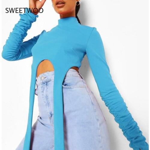 Женские длинные футболки SWEETWOO China At AliExpress