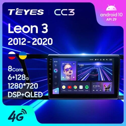 TEYES CC3 For Seat Leon 3 2012 - 2020 Car Radio Multimedia Video Player Navigation stereo GPS Android 10 No 2din 2 din DVD