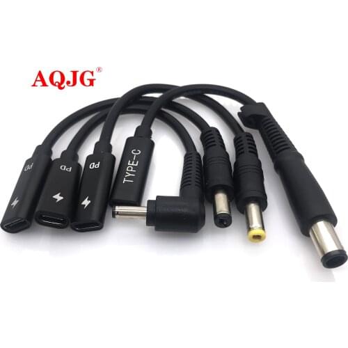 USB 3.1 Type C USB Female to DC 7.9*5.0mm 4.0*1.35 5.5*2.5 2.1 Sqaure Male Power Charger Adapter Connector Adaptor for lenovo PD