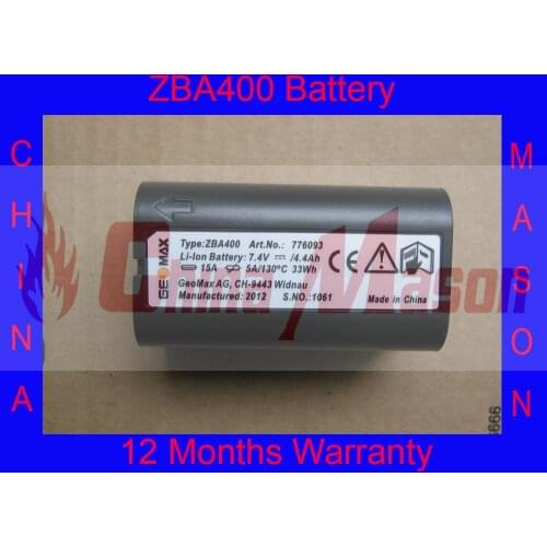 High Quality GEOMAX Battery ZBA400 Battery for GEOMAX ZT20, ZT80 series total station
