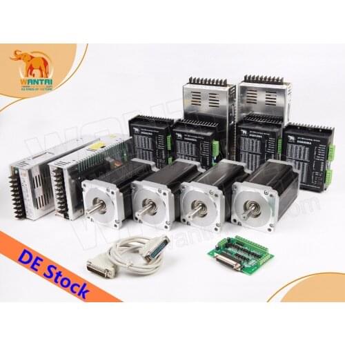 EU&USA Free! Wantai 4 Axis Nema34 Stepper Motor WT86STH118-6004A 1232oz-in+Driver 80V 7.8A 256Micro